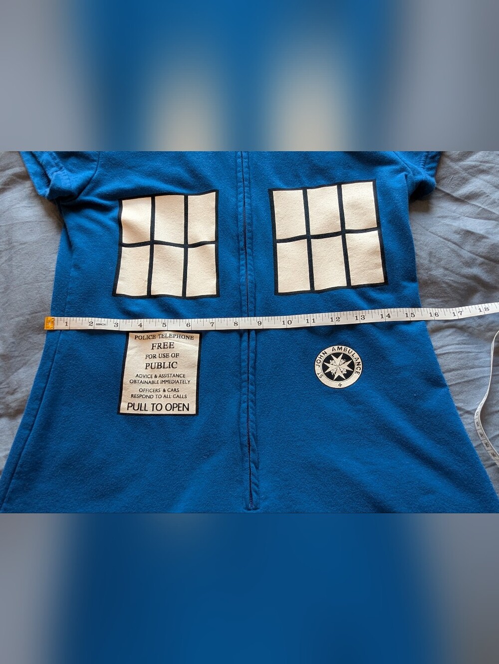 Blue TARDIS Inspired Hooded Romper - Doctor Who - Picture 6 of 10